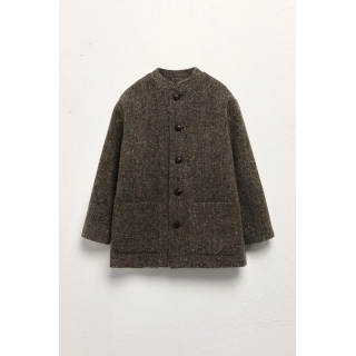 AGES 6-10 / LIMITED EDITION WOOL BLEND STAND COLLAR COAT