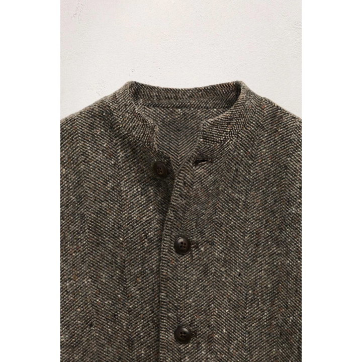 AGES 6-10 / LIMITED EDITION WOOL BLEND STAND COLLAR COAT