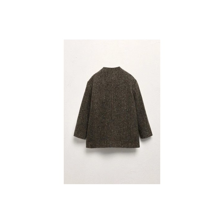 AGES 6-10 / LIMITED EDITION WOOL BLEND STAND COLLAR COAT