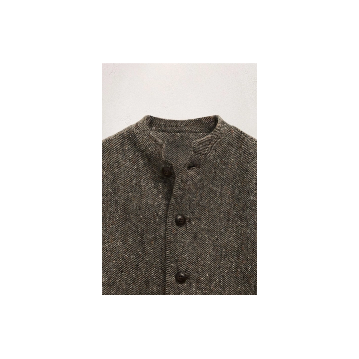 AGES 6-10 / LIMITED EDITION WOOL BLEND STAND COLLAR COAT