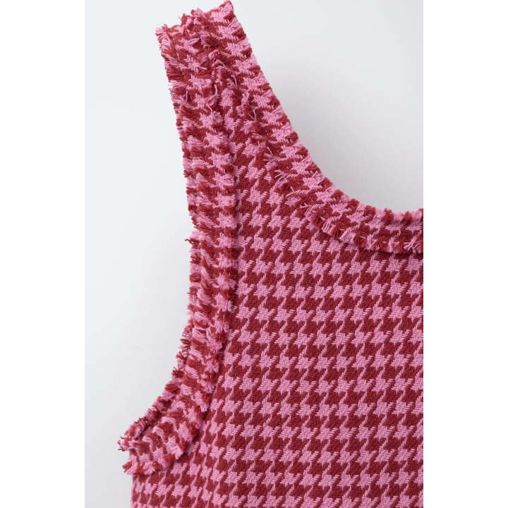 САРАФАН С РЕЛЬЕФНЫМ УЗОРОМ И БАХРОМОЙ