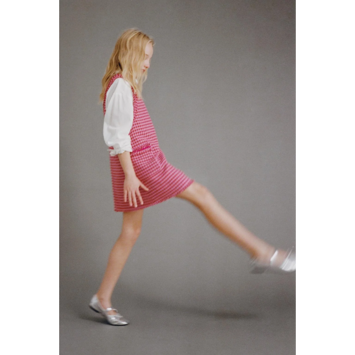 САРАФАН С РЕЛЬЕФНЫМ УЗОРОМ И БАХРОМОЙ