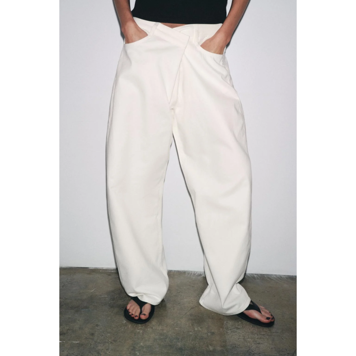 ХЛОПКОВЫЕ БРЮКИ СО СКЛАДКАМИ — ZW COLLECTION