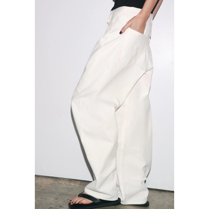 ХЛОПКОВЫЕ БРЮКИ СО СКЛАДКАМИ — ZW COLLECTION