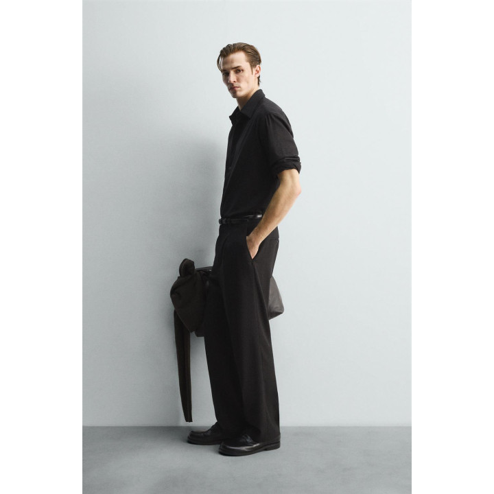 РУБАШКА СТРУЯЩЕГОСЯ ПОКРОЯ ИЗ СМЕСОВОЙ ШЕРСТИ LIMITED EDITION