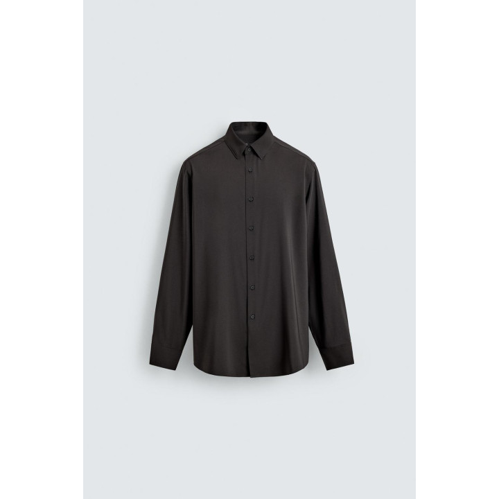 РУБАШКА СТРУЯЩЕГОСЯ ПОКРОЯ ИЗ СМЕСОВОЙ ШЕРСТИ LIMITED EDITION