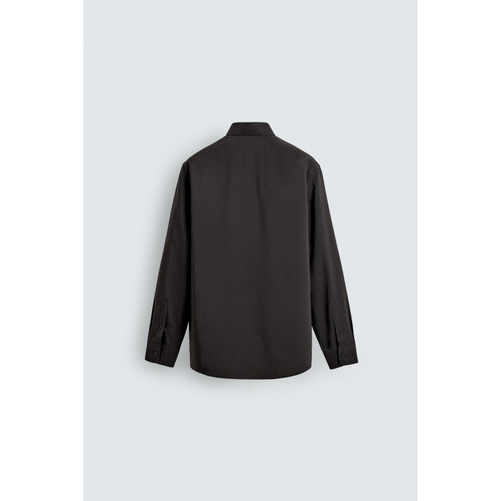 РУБАШКА СТРУЯЩЕГОСЯ ПОКРОЯ ИЗ СМЕСОВОЙ ШЕРСТИ LIMITED EDITION