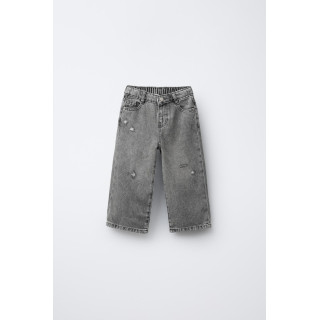 ДЖИНСЫ WIDE LEG СО ЗВЕЗДАМИ