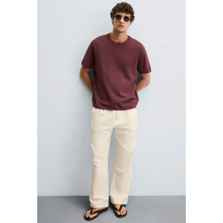 БРЮКИ ИЗ ХЛОПКА И ЛЬНА СО СКЛАДКАМИ