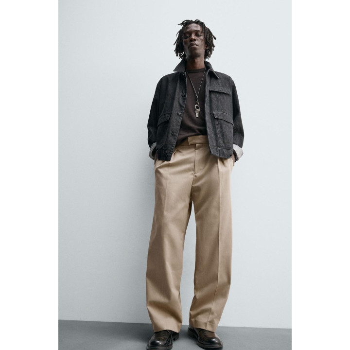 Брюки свободного кроя с рюшами