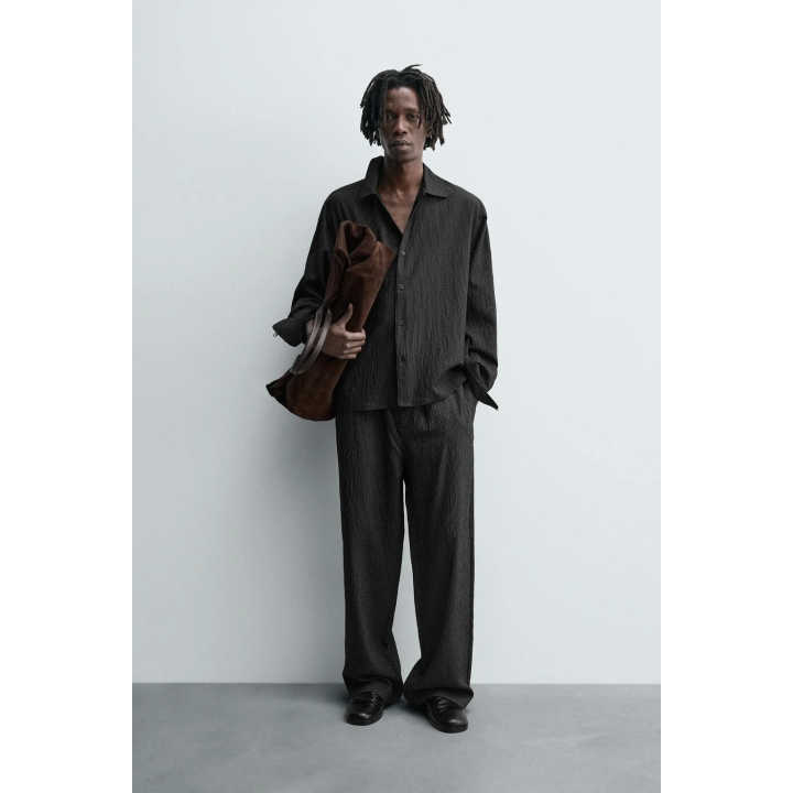 РУБАШКА СТРУЯЩЕГОСЯ ПОКРОЯ В ПОЛОСКУ