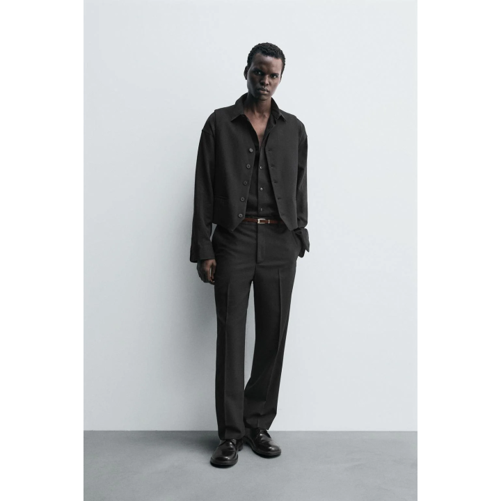 КОСТЮМНЫЕ БРЮКИ ИЗ РЕЛЬЕФНОЙ ТКАНИ