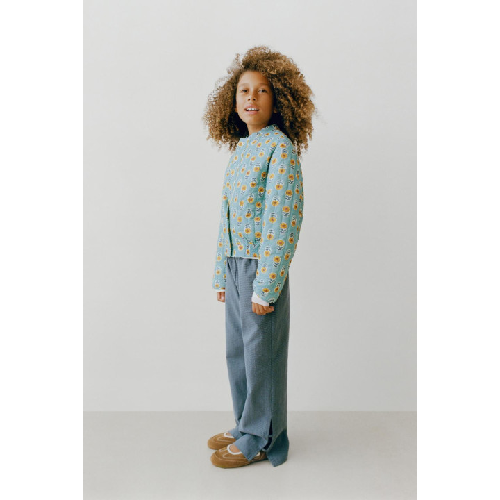 БРЮКИ В КЛЕТКУ ВИШИ С РАЗРЕЗАМИ