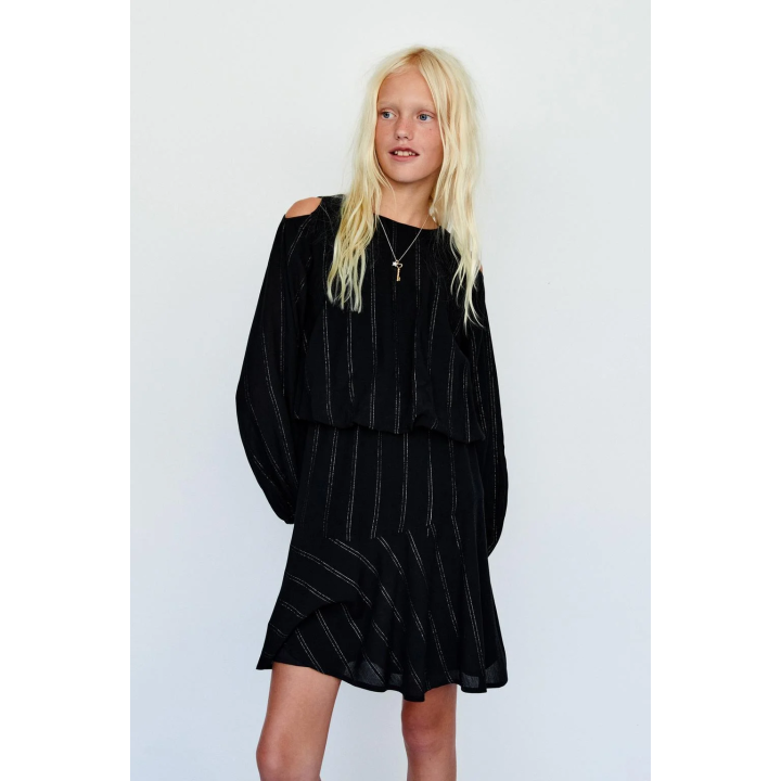 ПЛАТЬЕ В ПОЛОСКУ С БЛЁСТКАМИ