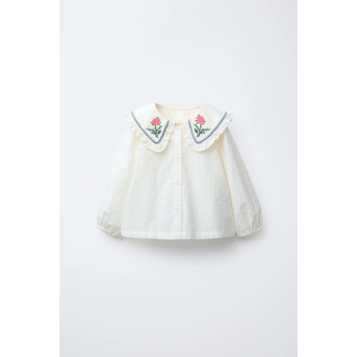 РУБАШКА С ВЫШИВКОЙ НА ВОРОТНИКЕ