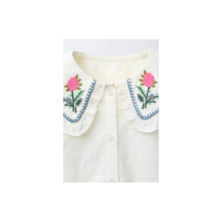 РУБАШКА С ВЫШИВКОЙ НА ВОРОТНИКЕ