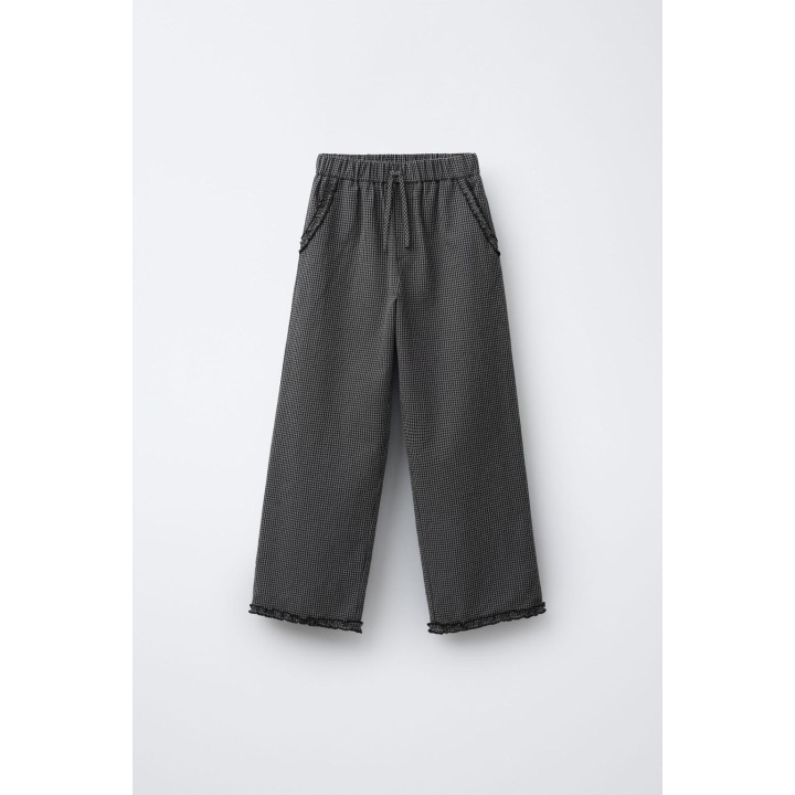 БРЮКИ В КЛЕТКУ ВИШИ С ВОЛАНАМИ