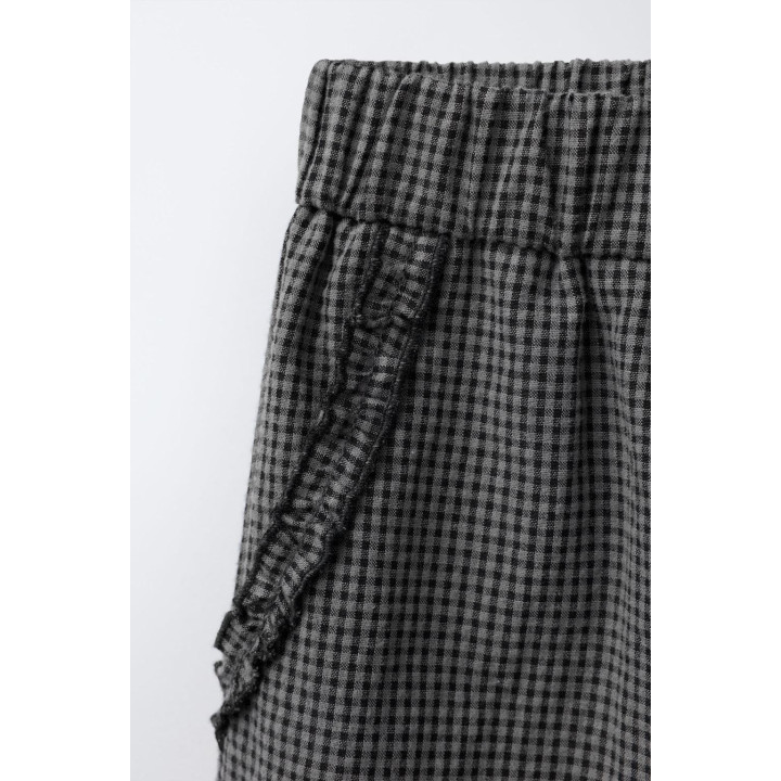 БРЮКИ В КЛЕТКУ ВИШИ С ВОЛАНАМИ