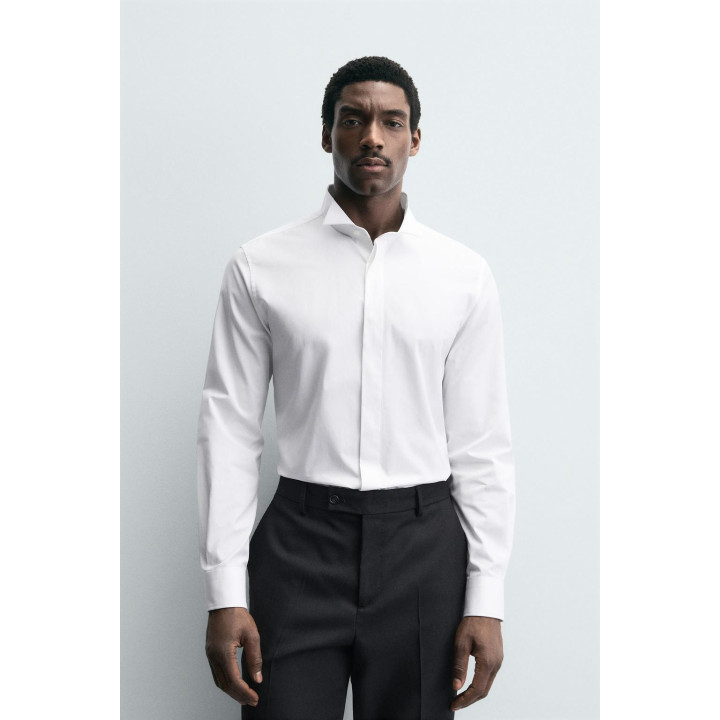 РУБАШКА С ВОРОТНИКОМ «БАБОЧКА»