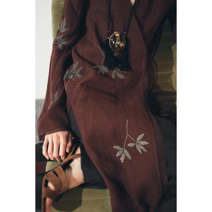 КИМОНО ИЗ ЛЬНА С ВЫШИВКОЙ — ZW COLLECTION