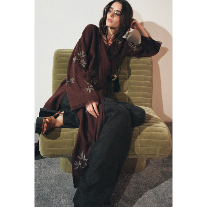 КИМОНО ИЗ ЛЬНА С ВЫШИВКОЙ — ZW COLLECTION