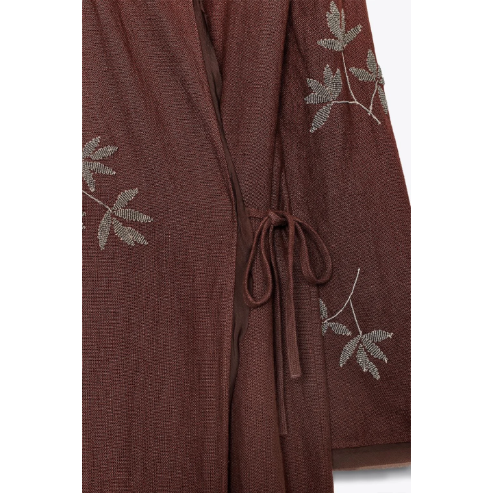 КИМОНО ИЗ ЛЬНА С ВЫШИВКОЙ — ZW COLLECTION