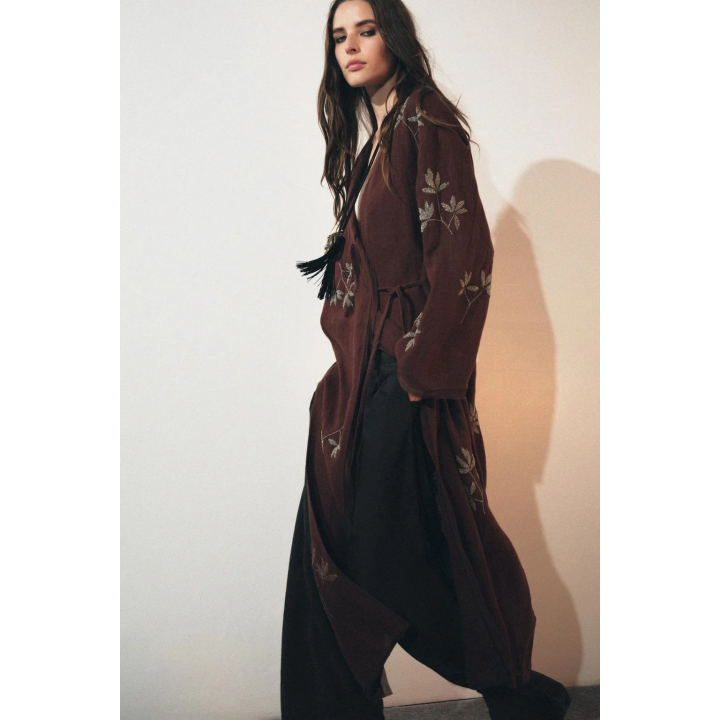 КИМОНО ИЗ ЛЬНА С ВЫШИВКОЙ — ZW COLLECTION