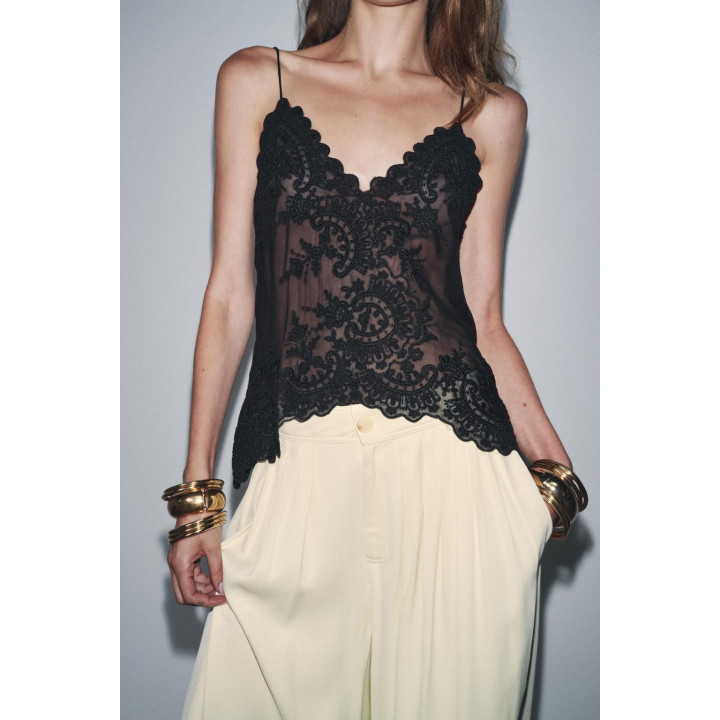 ТОП В БЕЛЬЕВОМ СТИЛЕ С КРУЖЕВОМ — ZW COLLECTION