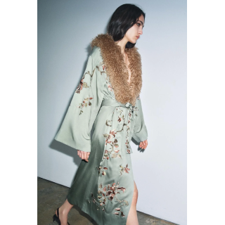 КИМОНО С ВОРОТНИКОМ ИЗ ИСКУССТВЕННОГО МЕХА — ZW COLLECTION LIMITED EDITION