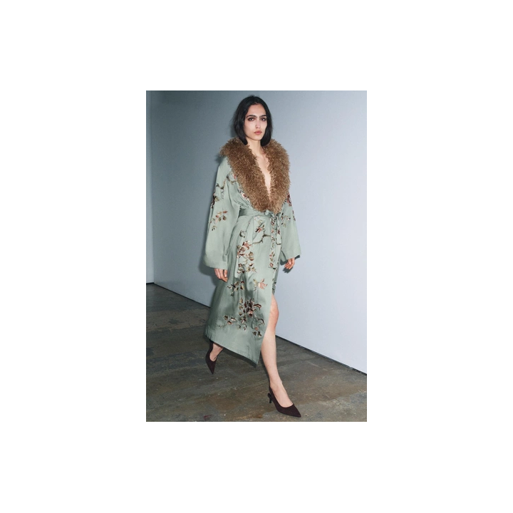 КИМОНО С ВОРОТНИКОМ ИЗ ИСКУССТВЕННОГО МЕХА — ZW COLLECTION LIMITED EDITION