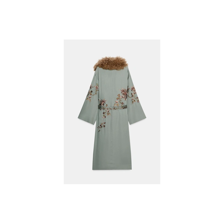 КИМОНО С ВОРОТНИКОМ ИЗ ИСКУССТВЕННОГО МЕХА — ZW COLLECTION LIMITED EDITION