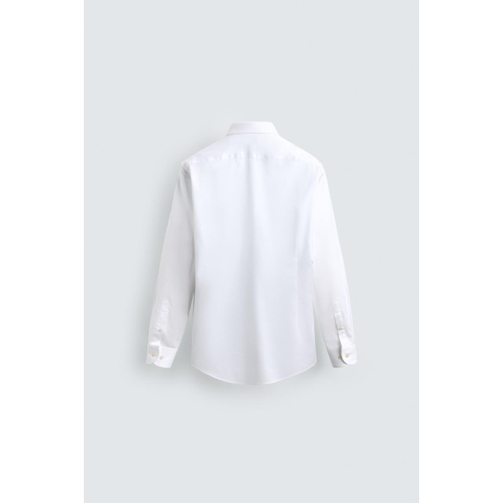 РУБАШКА КЛАССИЧЕСКОГО КРОЯ ИЗ РЕЛЬЕФНОЙ ТКАНИ