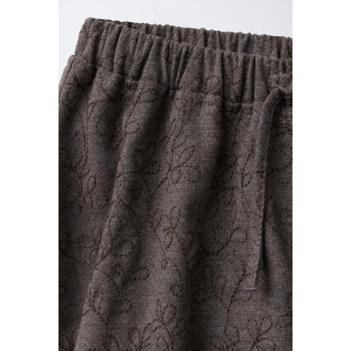 ЮБКА-ШОРТЫ С МЯГКОЙ ВЫШИВКОЙ В ВИДЕ ЦВЕТОВ