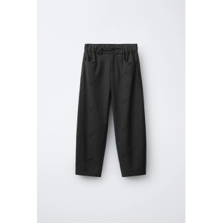 МЯГКИЕ БРЮКИ BARREL С ВЫШИВКОЙ В ВИДЕ ЦВЕТОВ