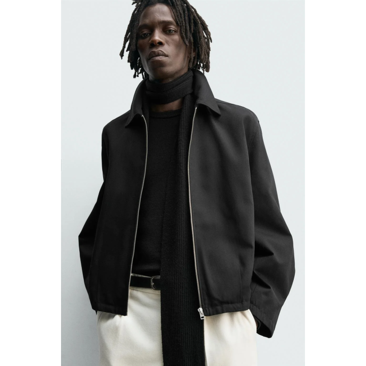 КУРТКА ИЗ РЕЛЬЕФНОЙ ТКАНИ С МОЛНИЕЙ