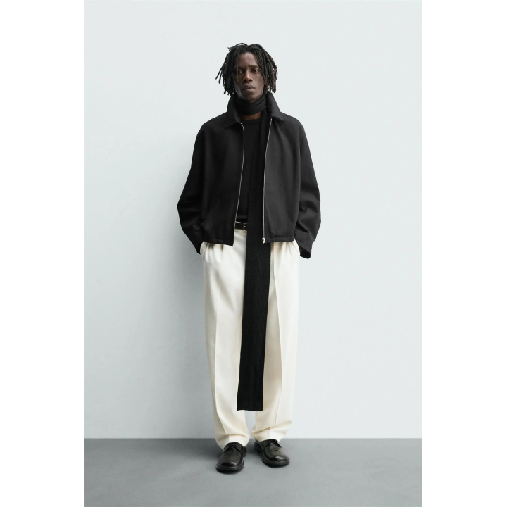 КУРТКА ИЗ РЕЛЬЕФНОЙ ТКАНИ С МОЛНИЕЙ