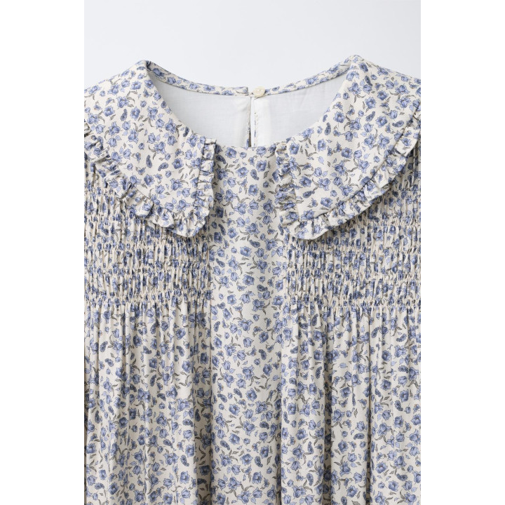 ПЛАТЬЕ С ЦВЕТОЧНЫМ ПРИНТОМ И ВОЛАНАМИ