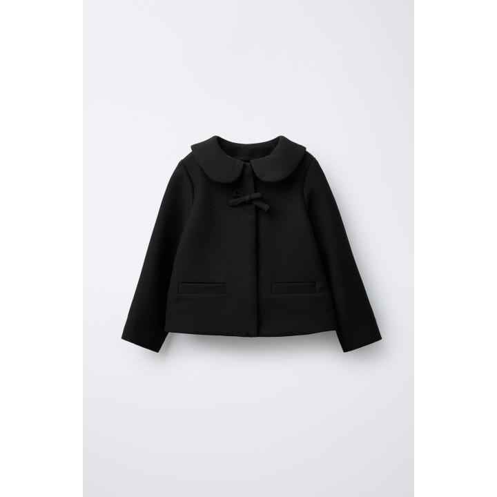 ЖАКЕТ С КРУГЛЫМ ВОРОТНИКОМ И БАНТАМИ