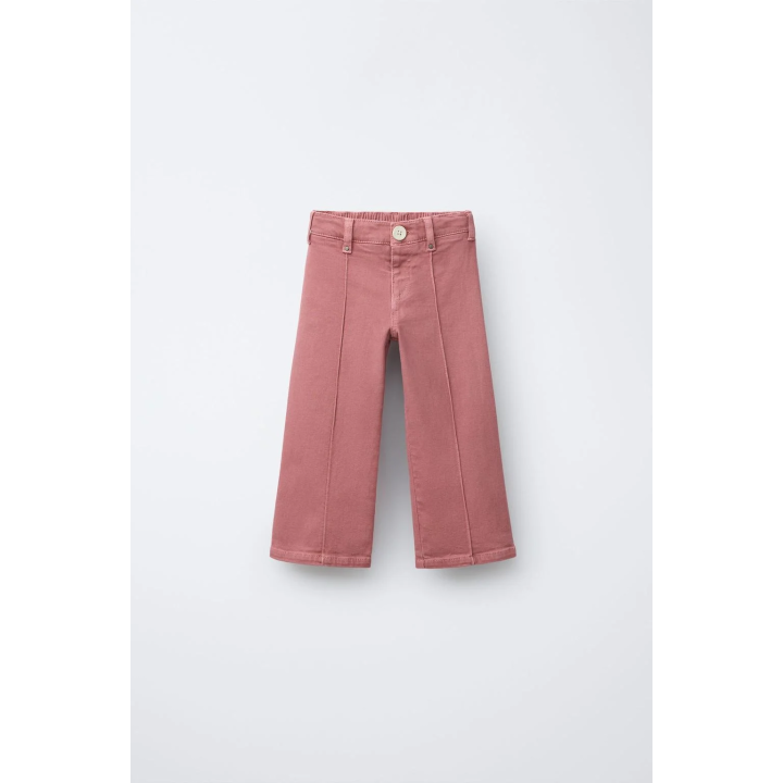 БРЮКИ МОРСКОГО ЦВЕТА ИЗ ТВИЛА С ОТДЕЛКОЙ