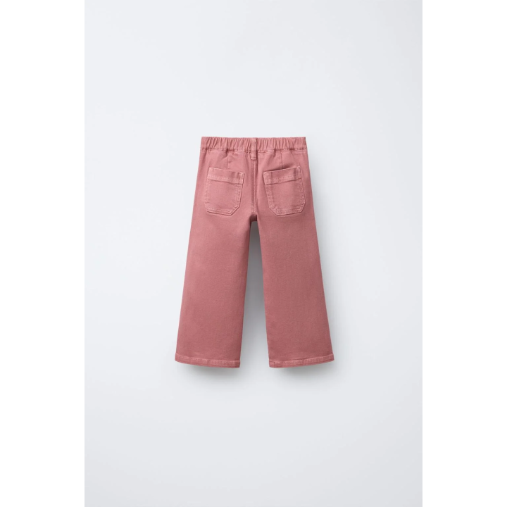 БРЮКИ МОРСКОГО ЦВЕТА ИЗ ТВИЛА С ОТДЕЛКОЙ