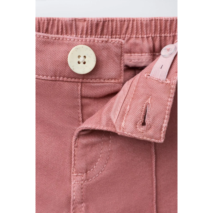 БРЮКИ МОРСКОГО ЦВЕТА ИЗ ТВИЛА С ОТДЕЛКОЙ