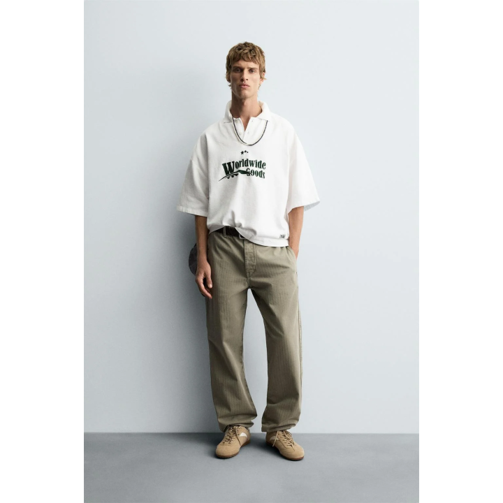 ПОЛО С ВЫШИВКОЙ СВОБОДНОГО КРОЯ