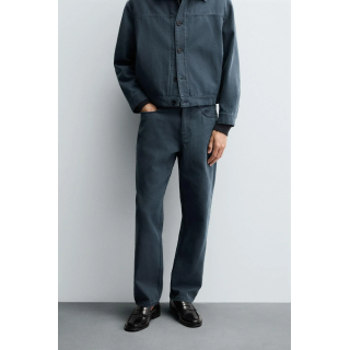 БРЮКИ STRAIGHT FIT С ЭФФЕКТОМ ПОТЕРТОСТИ