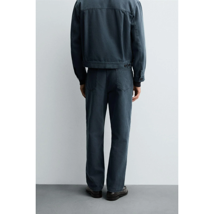 БРЮКИ STRAIGHT FIT С ЭФФЕКТОМ ПОТЕРТОСТИ