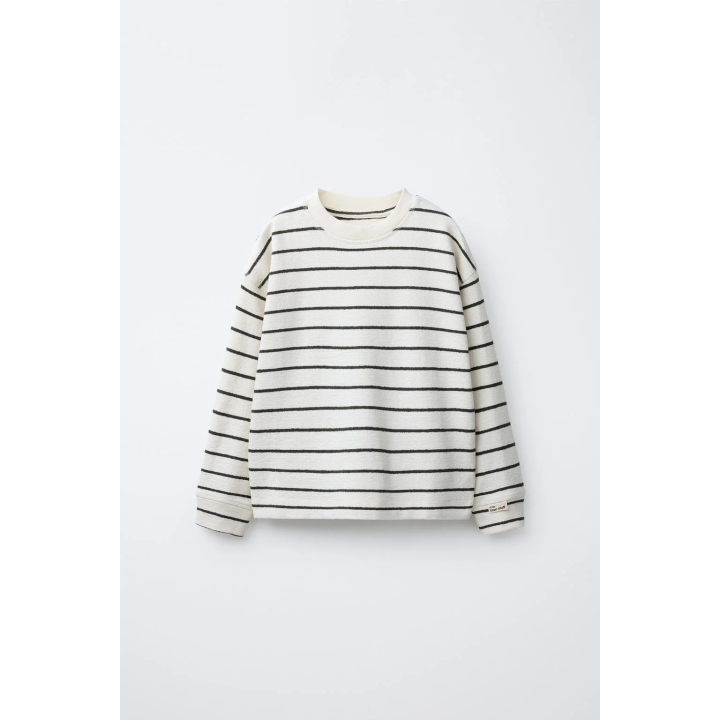 ЛОНГСЛИВ В ПОЛОСКУ С НАШИВКОЙ