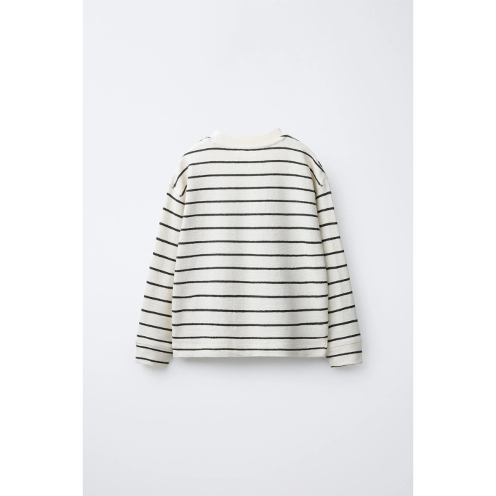 ЛОНГСЛИВ В ПОЛОСКУ С НАШИВКОЙ