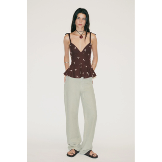 ПРЯМЫЕ БРЮКИ В ПИЖАМНОМ СТИЛЕ