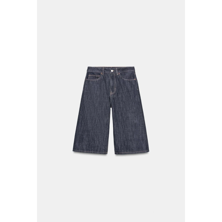 ДЖИНСОВЫЕ ШОРТЫ-БЕРМУДЫ TRF СО СРЕДНЕЙ ПОСАДКОЙ