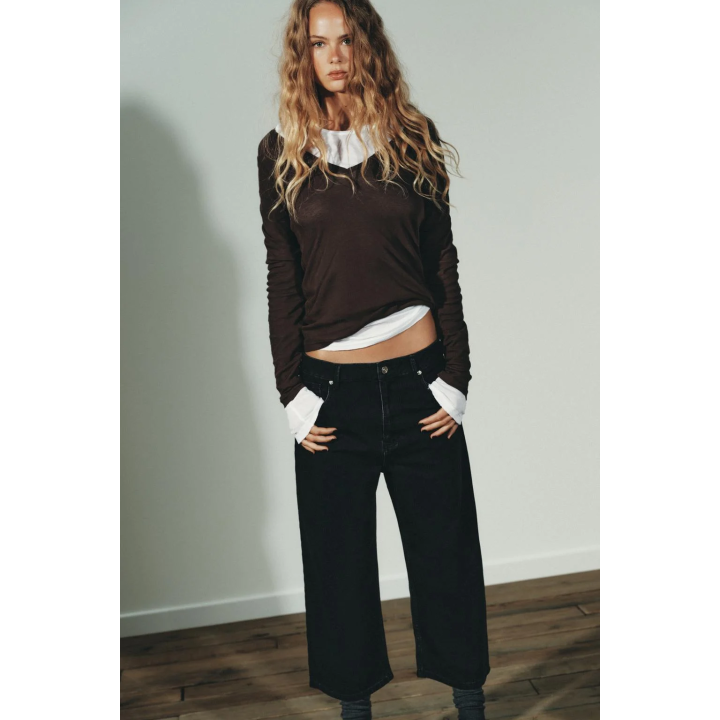 Джортсы бермуды trf средней посадки из денима