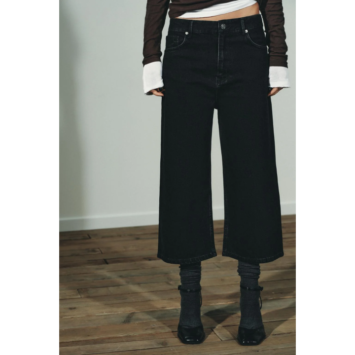 Джортсы бермуды trf средней посадки из денима